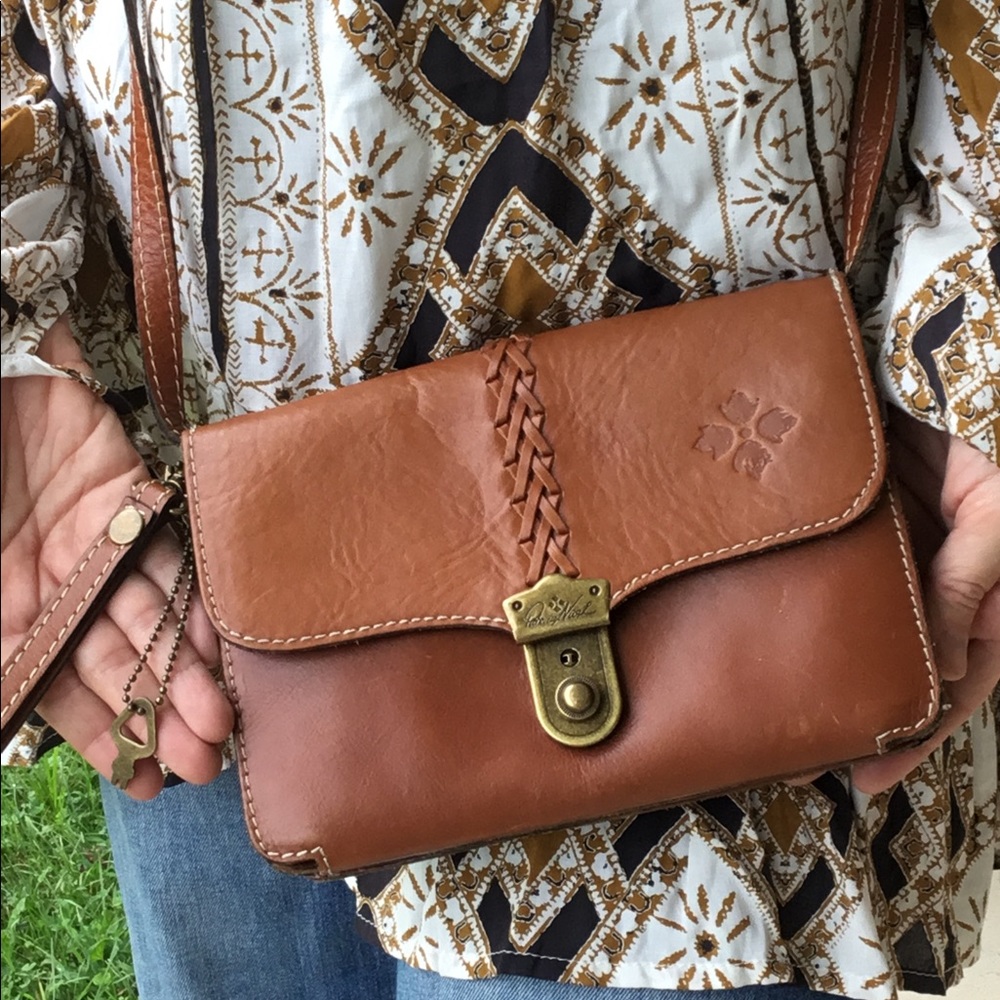 Patricia Nash leather crossbody boho purse